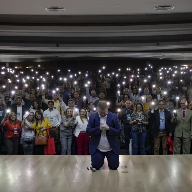 Wagner Bonato em evento com sua audiência